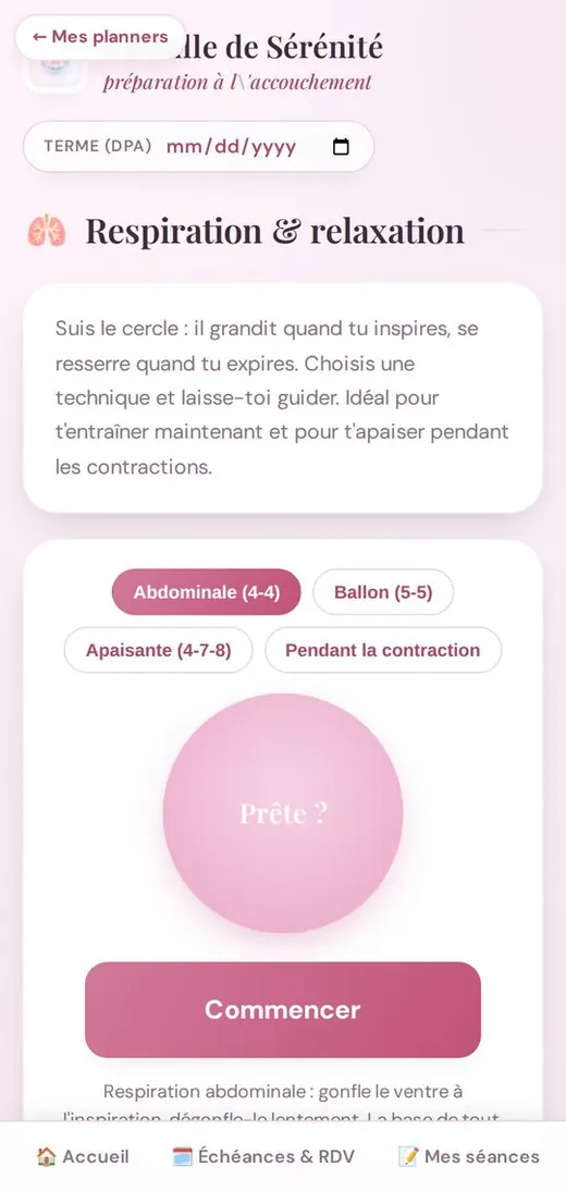 Respiration guidee